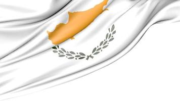drapeau chypre isolé sur fond blanc, illustration 3d photo