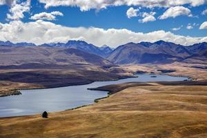 vue sur le lac alexandrina en nouvelle-zélande photo