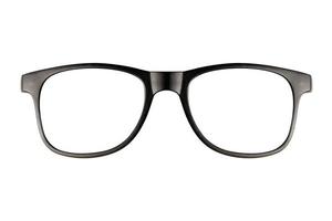 lunettes noires isolées sur fond blanc avec un tracé de détourage. photo