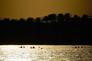 les gens dans la mer brillante photo