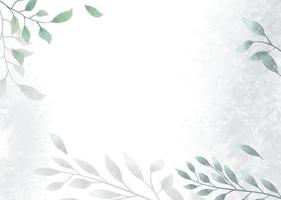 fond floral aquarelle avec pinceau et cadre floral pour bannière horizontale, toile de fond, invitation de mariage, carte de remerciement, papier peint photo