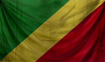 drapeau de la république du congo agitant. arrière-plan pour la conception patriotique et nationale photo