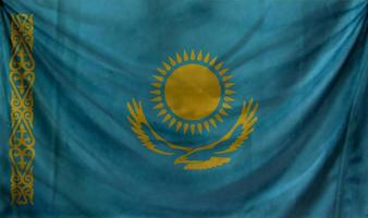 conception de vague de drapeau du kazakhstan photo