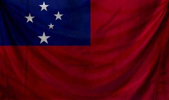 conception de vague de drapeau samoa photo