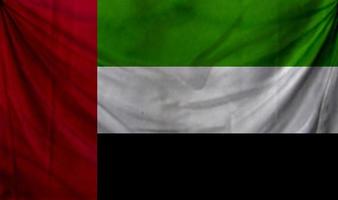 conception de vague de drapeau des émirats arabes unis photo