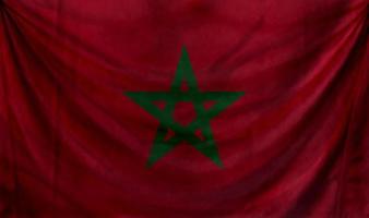 conception de vague de drapeau maroc photo