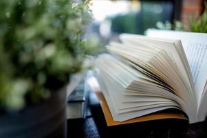 livre placé sur le bureau beaucoup de livres, belles couleurs pour étudier, savoir, éducation - images photo