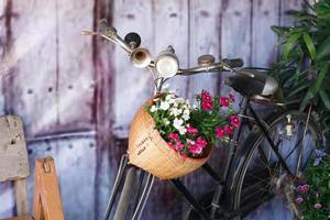 vieux vélo et fleurs photo