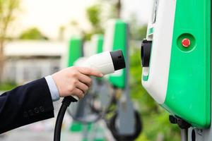 photo d'une borne de recharge pour voiture électrique