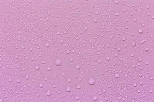 gouttelettes d'eau sur fond rose. comme goutte de fond sur le produit. photo