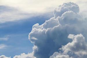 ciel bleu avec des nuages blancs. photo