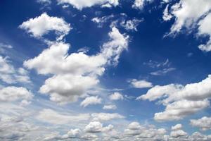 ciel bleu avec des nuages blancs. photo