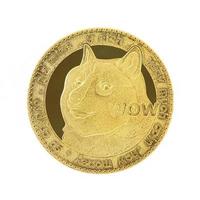 doghcoin doré isolé sur fond blanc. photo