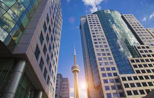 horizon pittoresque du quartier financier de toronto et horizon de l'architecture moderne photo