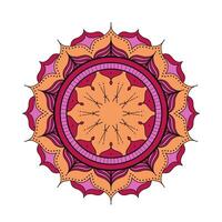 fleurs de mandala avec des décorations ethniques colorées et géométriques. photo