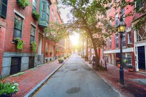 maisons typiques de boston dans le centre historique photo