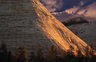 pittoresque parc de zion paysages pittoresques au coucher du soleil photo