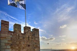 vue panoramique de lisbonne depuis le château saint george belvédère de sao jorge photo