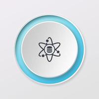 bouton de lecture icône de logo de conception numérique de science des données de couleur blanche photo