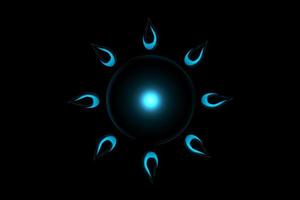 feu d'artifice bleu abstrait avec effet de lumière sur fond noir photo
