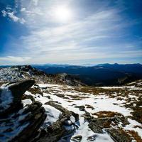 magnifique panorama du lever du soleil photo