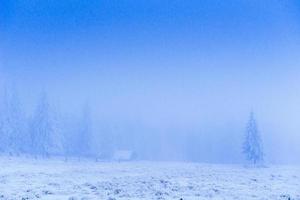 brouillard dans les montagnes photo