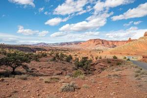 parc national de capitol reef par une journée ensoleillée dans l'état de l'utah. photo