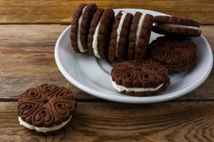 biscuits au chocolat sandwichs photo