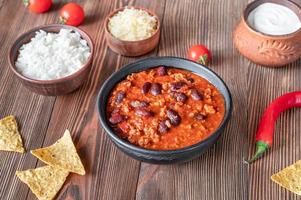 bol de chili con carne photo