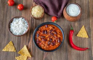 bol de chili con carne photo