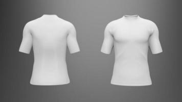 ensemble de maquette de chemise. modèle de t-shirt pour la marque, rendu 3d photo