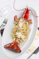 nourriture de homard de spaghetti photo