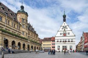 Rothenburg ob der tauber, nord de la Bavière, Allemagne, 2014. place du marché photo