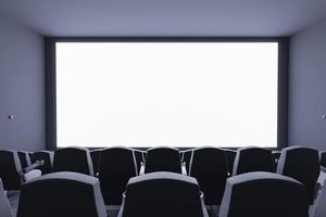cinéma avec rangées de chaises et écran photo