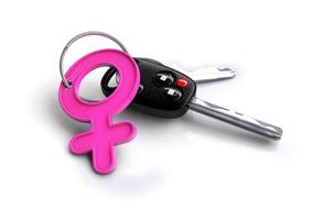 icônes de genre sur le porte-clés de voiture photo