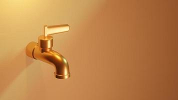 eau du robinet dorée photo