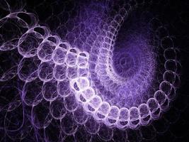 arrière-plan abstrait d'art fractal, évocateur d'astronomie et de nébuleuse. illustration fractale générée par ordinateur art spirale violette photo