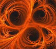 fond abstrait d'art fractal, évocateur de flammes de feu et de vague chaude. thème de feu en spirale d'art d'illustration fractale généré par ordinateur. photo