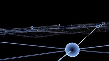 Paysage urbain blockchain 3d, réseau de villes conceptuelles, image de la terre fournie par la nasa.éléments de cette image fournis par la nasa photo