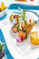 brochette de brochette de poulet photo