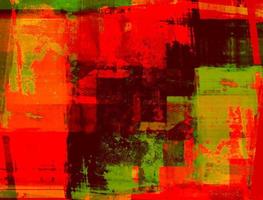 fond abstrait en rouge, vert et jaune, avec un rythme spectaculaire et des accents sombres. photo