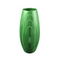 Rendu 3D texture vert isolé de vase en fond blanc
