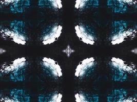 arrière-plan abstrait de vibes gothiques de couleur bleu foncé et noir. motif kaléidoscope. photographie gratuite. photo