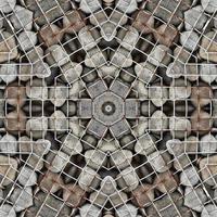 abstrait de réflexion de roche. motif kaléidoscope. photographie gratuite. photo