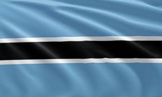 gros plan agitant le drapeau du botswana photo