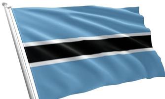 gros plan agitant le drapeau du botswana photo