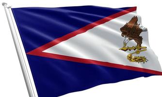 gros plan agitant le drapeau des samoa américaines photo