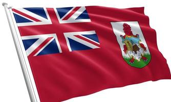 gros plan agitant le drapeau des bermudes photo