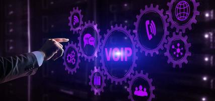 voip voix sur ip. le concept de voix sur protocole internet 2021 photo