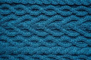 motif tricot torsadé bleu sarcelle photo